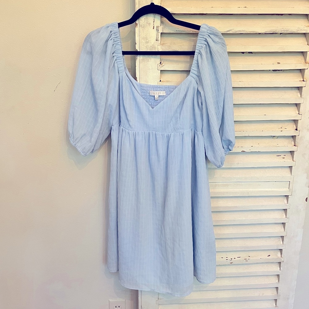Wayf puff sleeve dress, size M.